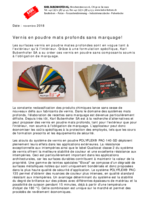 Vernis en poudre mats profonds sans marquage!